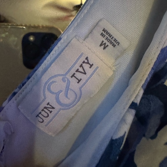 Jun & Ivy Floral Blue and White Dress - Picture 4 of 9